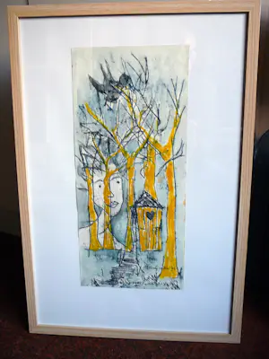 Kathalijne Hes - De winkel van Wimper -gemengde techniek 1996- kopen? Bied vanaf 35!