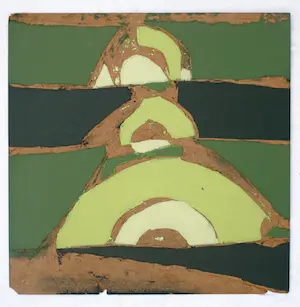 Fon Klement - 3-Luik van de hardboard ‘blokken’ van de boardsnede ‘Affinité’ – ca. 1970 kopen? Bied vanaf 100!