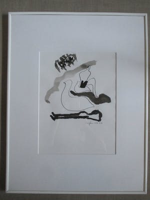 Riet Lieferink - Ingelijste penseeltekening kopen? Bied vanaf 40!