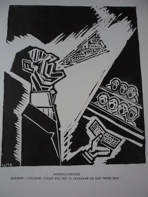 Peter Alma - Reprint van 8 satirisch houtsnede met tekst van Jan Rogier kopen? Bied vanaf 1!