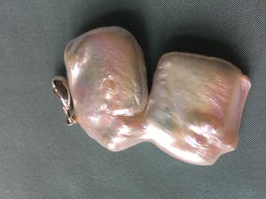 1e gehalte Zilver - hanger met witte barok vorm cultivé zoetwaterparel kopen? Bied vanaf 15!