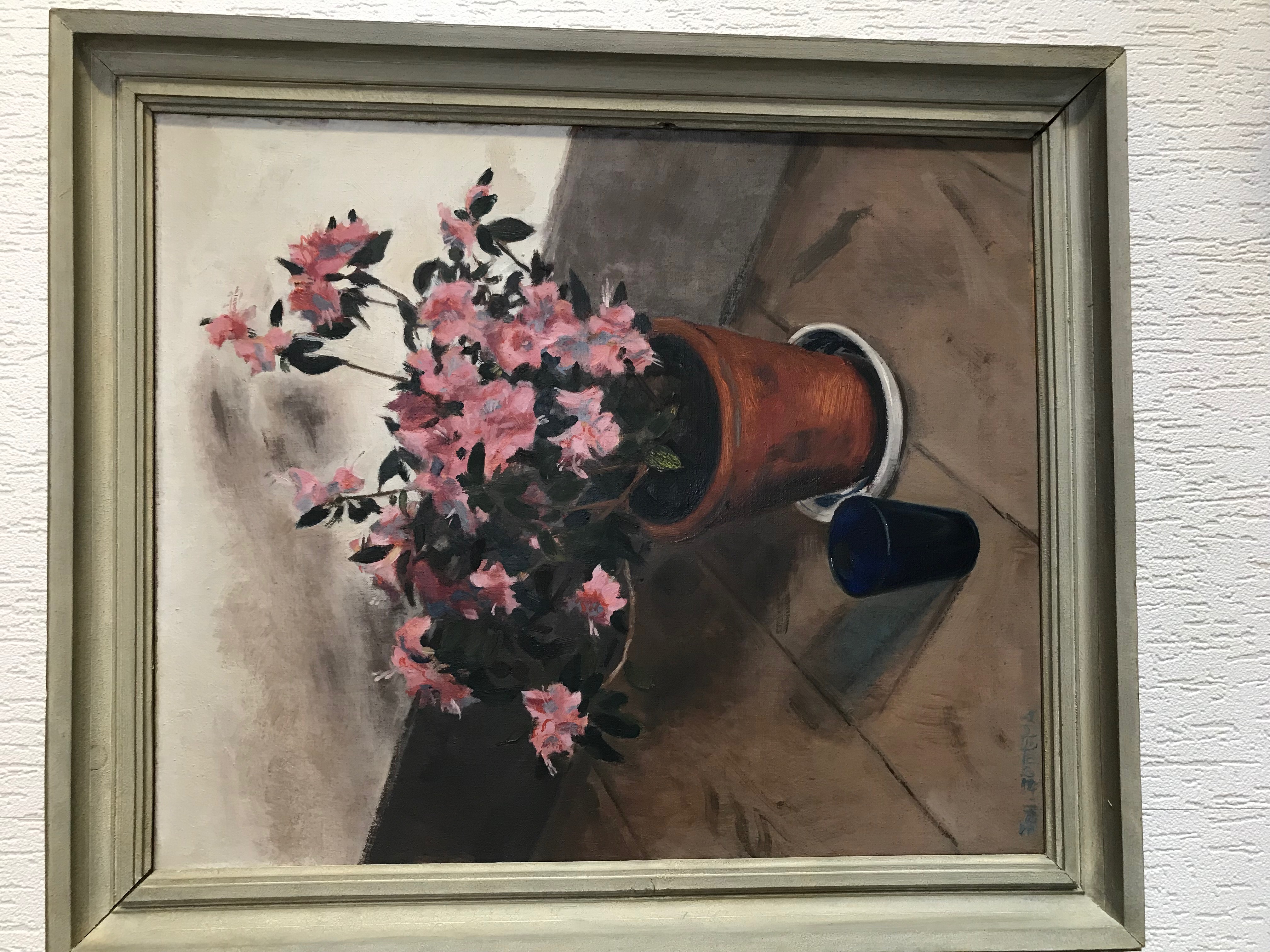 Johanna Bottema - Bloempot en blauwe drinkbeker kopen? Bied vanaf 500!