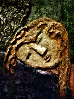 Juan Tajes - Geweldig relief schilderij "Dormida" 2007 - bijzonder mooi ingelijst kopen? Bied vanaf 147!