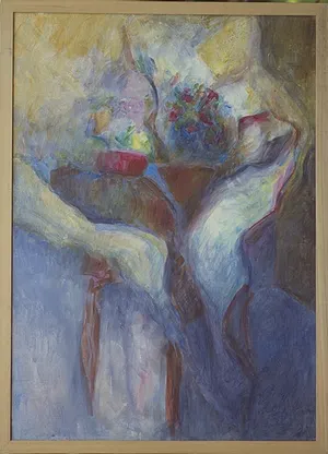 Paul Nieuwendijk - Tafelcompositie met lentekleuren kopen? Bied vanaf 240!