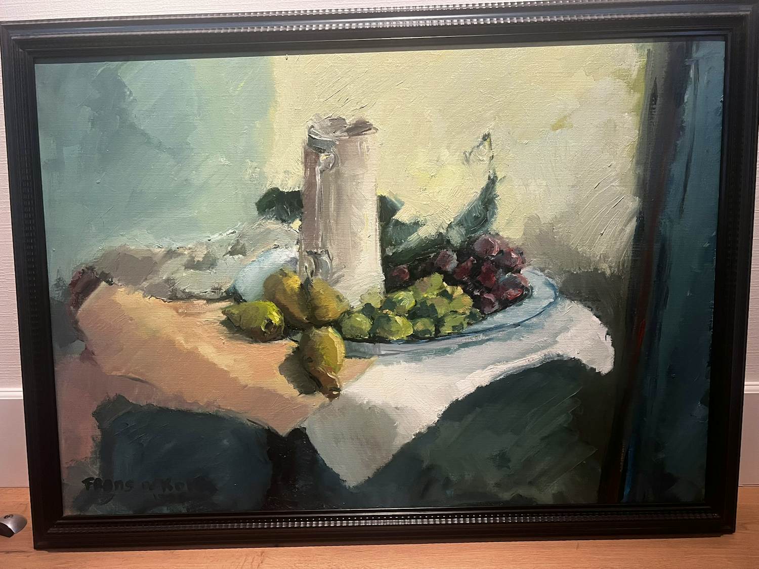 Frans de Kok - Monumentaal modern stilleven – Olieverf op doek – 111 × 81 cm – Gesigneerd kopen? Bied vanaf 750!