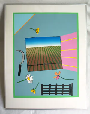 Harrie Gerritz - Ingelijste zeefdruk , Het veldboeket wordt steeds kleiner – 1979 kopen? Bied vanaf 50!