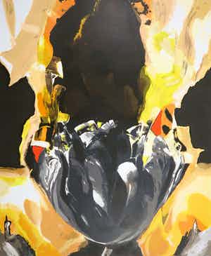 Anita Duijf - Zeefdruk, Z.T. (Zwarte tulp) verkocht voor € 50!