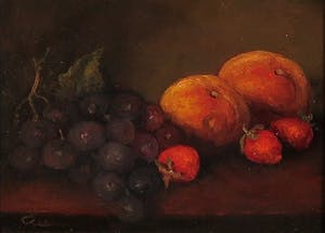 Roelof Wildeboer - Olieverf op paneel, Stilleven met fruit - Ingelijst kopen? Bied vanaf 35!