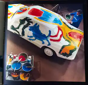AcheterKarel Appel - "A sunny day with a loving car"? Enchérissez de 150!