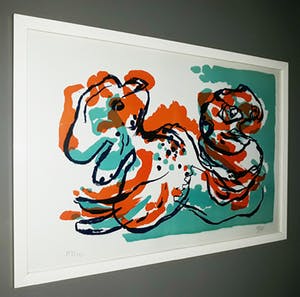 Karel Appel - Figuren, litho (netjes ingelijst) kopen? Bied vanaf 550!
