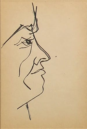 Siep van den Berg - Lot van drie pentekeningen, Portretten - Ingelijst kopen? Bied vanaf 35!