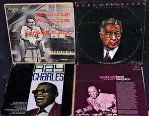 Various artists - 4 Jazz LP's: Lionel Hampton, Duke Ellington, Ray Charles, Freddie Slack verkocht voor € 8!