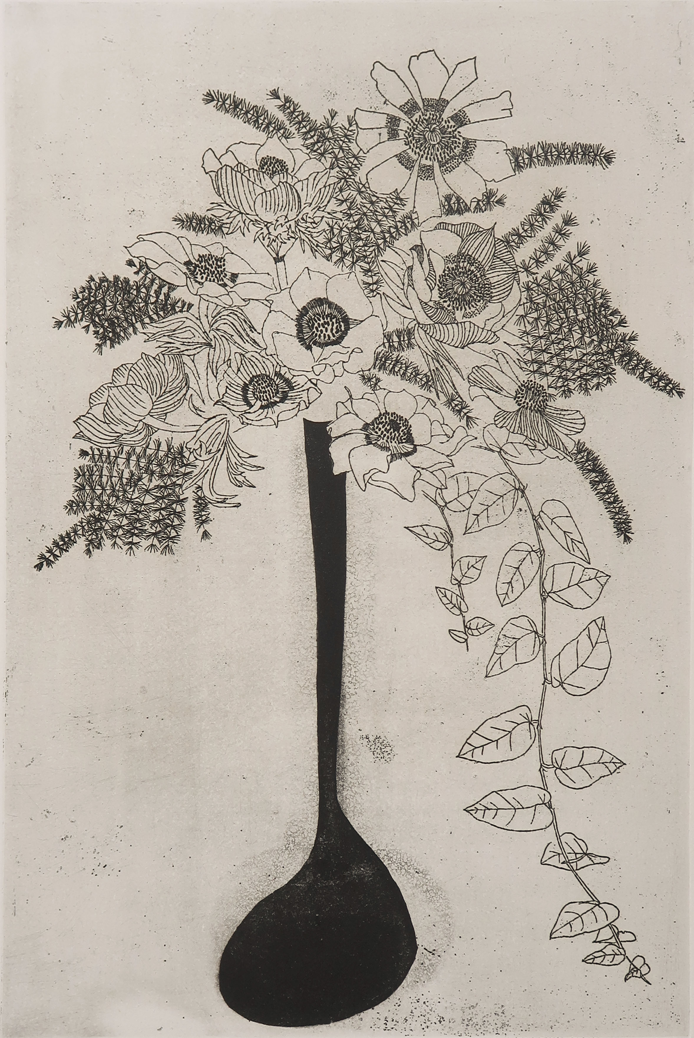 Niet of onleesbaar gesigneerd - Litho, Bloemenstilleven kopen? Bied vanaf 1!