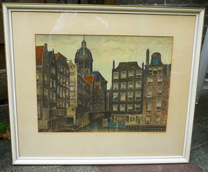 Niet of onleesbaar gesigneerd - Kolkje Amsterdam -ets- kopen? Bied vanaf 10!