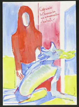 Joe Wols - Lot van vier gouaches/aquarel, Divers kopen? Bied vanaf 1!