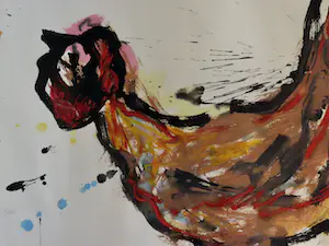 Anton Heyboer - (1924-2005) Kip kopen? Bied vanaf 275!