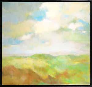 Hetty Mertz - Acryl op doek, Duinen - Ingelijst verkocht voor € 60!