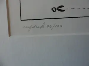 Huibert van Dorp - Zeefdruk, titel, Paviljoen. kopen? Bied vanaf 40!