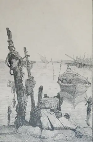 Willem Knip - Steiger (Bij Huizen) met rustend bootje kopen? Bied vanaf 50!