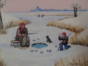 Denny Jacobs - vissen en schaatsen in de winter. kopen? Bied vanaf 49!