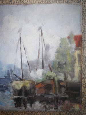 Niet of onleesbaar gesigneerd - Havengezicht. kopen? Bied vanaf 1!