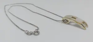 Italiaanse Zilveren (925) ketting met hanger en parelmoer kopen? Bied vanaf 45!