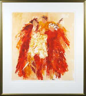 Wil Willemsen - Zeefdruk, The Family - Ingelijst verkocht voor € 60!