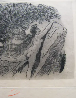 Felicien Rops - " LETTRINE de JAMES TOBYN " 1875 kopen? Bied vanaf 300!