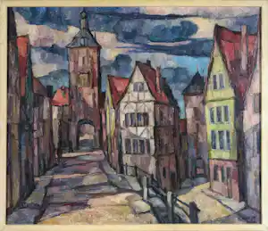 Harmen Klaas Post - Olieverf op board, Rottenburg - Ingelijst verkauft für € 150!