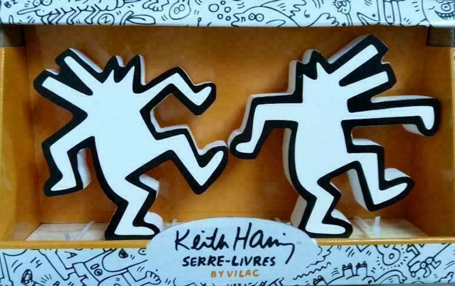 Keith Haring - Dancing Dogs boekensteunen, in or. verpakking kopen? Bied vanaf 75!