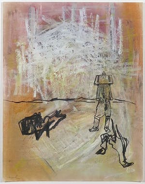 Bob Kovel - Gemengde techniek op papier, Zonder titel - Ingelijst kopen? Bied vanaf 20!