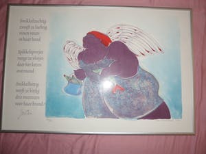 Ada Breedveld - Litho van Ada Breedveld uit 2001, met gedicht van Jan Petrie. kopen? Bied vanaf 35!