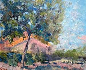 Edmond von Sijben de Maroije - landschap met boerderijtje verkocht voor € 95!