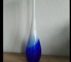 Royal Leerdam - Blauw/wite vaas van Royal Leerdam kopen? Bied vanaf 75!