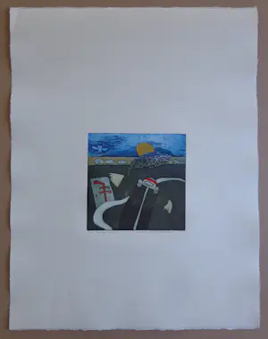 Michel van Overbeeke - LOT VAN 3 STUKS / KLEURETS + GOUDDRUK / 65x50cm / SIG / 1996 kopen? Bied vanaf 50!