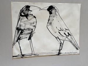 Alfons Van Meirvenne - Kraaien (ink op papier) kopen? Bied vanaf 15!