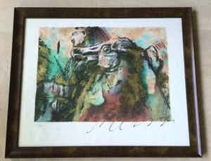 Gerti Bierenbroodspot - Originele gesigneerde zeefdruk Man and Horse verkocht voor € 60!