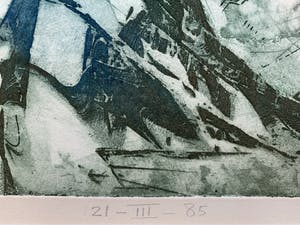 Frank Porcelijn - ets/aquatint - '21 III 85' - 1985 (Kleine oplage) kopen? Bied vanaf 80!