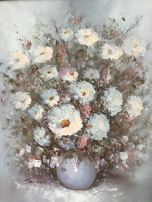 Eddy Samson - Pot met bloemen. kopen? Bied vanaf 1!