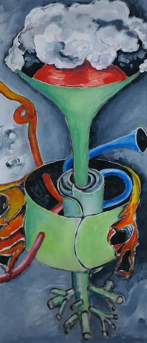 Sophie Mellema - Acryl op paneel, Leven en dood I (tweeluik) - Ingelijst (Groot) kopen? Bied vanaf 20!