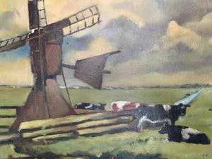 Dirk Vis - Hollandse molen (Bergense School) kopen? Bied vanaf 325!