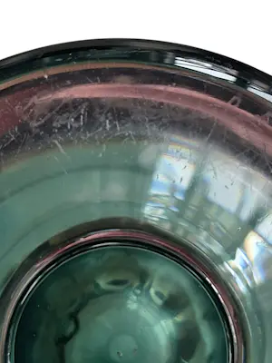 Val-Saint-Lambert - Groene kristallen vaas kopen? Bied vanaf 35!