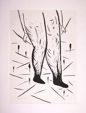 Henk Visch - Zeefdruk, Ontwapend verkocht voor € 35!