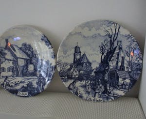 Chemkefa - 4 stuks blauw Delfts handwerk, voorstellend de 4 seizoenen kopen? Bied vanaf 1!