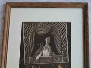 Cees Landsaat - Ingelijste ets en aquatint , De kar van Adriaan – 1979 kopen? Bied vanaf 1!