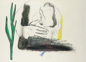 Philippe Hardy - Gemengde techniek op papier, Zonder titel - Ingelijst kopen? Bied vanaf 40!