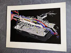 AcheterEmiel Hoorne - in zeer beperkte E.A. oplage gemaakte POP- ART Zeefdruk "Concorde meuniere"? Enchérissez de 49!