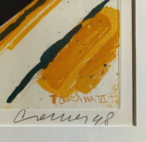 Jan Cremer - Toscana VI, aquatint ets (netjes ingelijst) kopen? Bied vanaf 325!