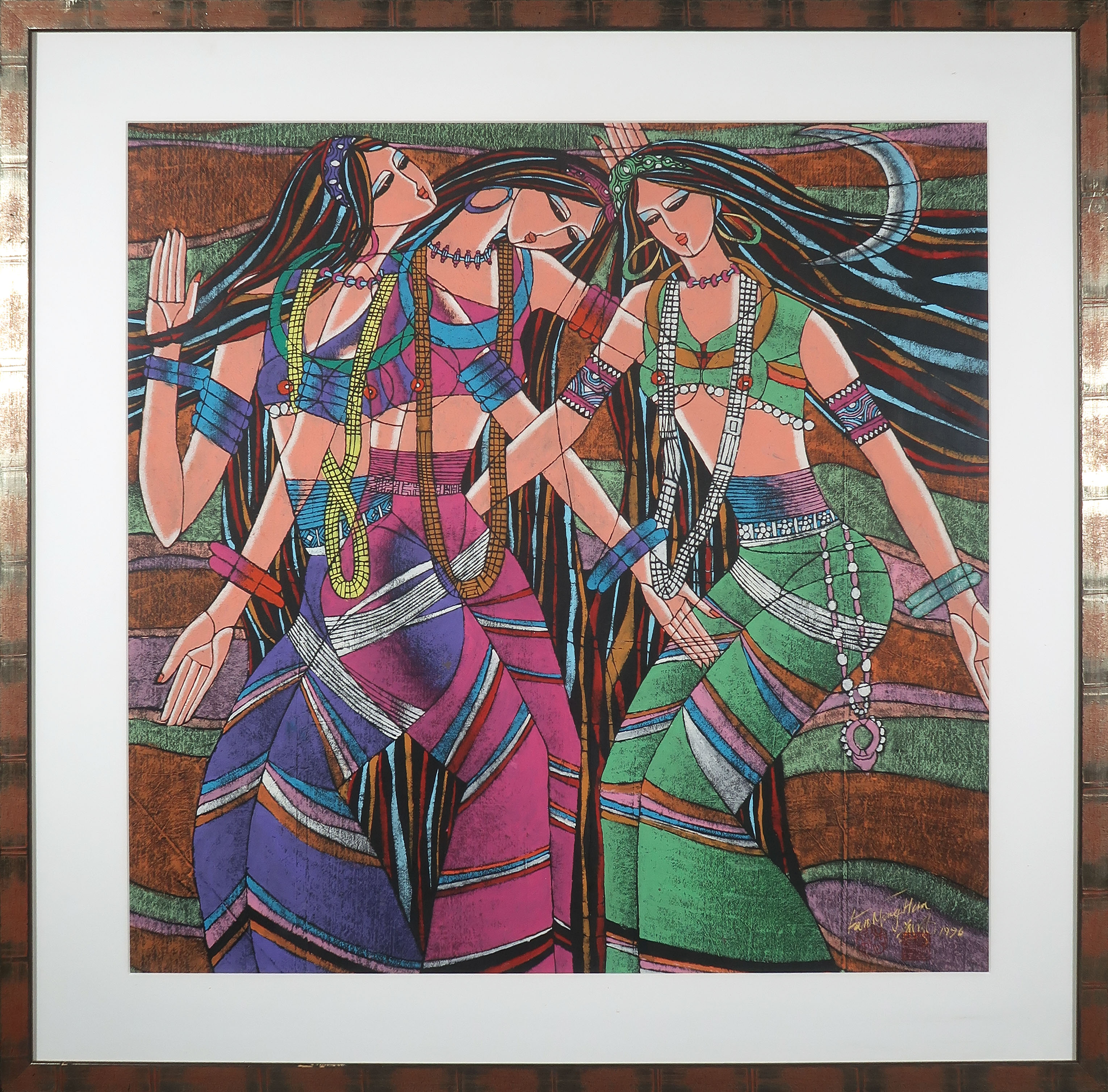 Fan Ming Hua - Gouache op papier, Spirit of Yunnan II - Ingelijst (Groot) kopen? Bied vanaf 100!