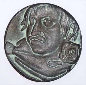 Frank Letterie - Bronzen penning: De bot - Günter Grass, 1984 verkocht voor € 65!